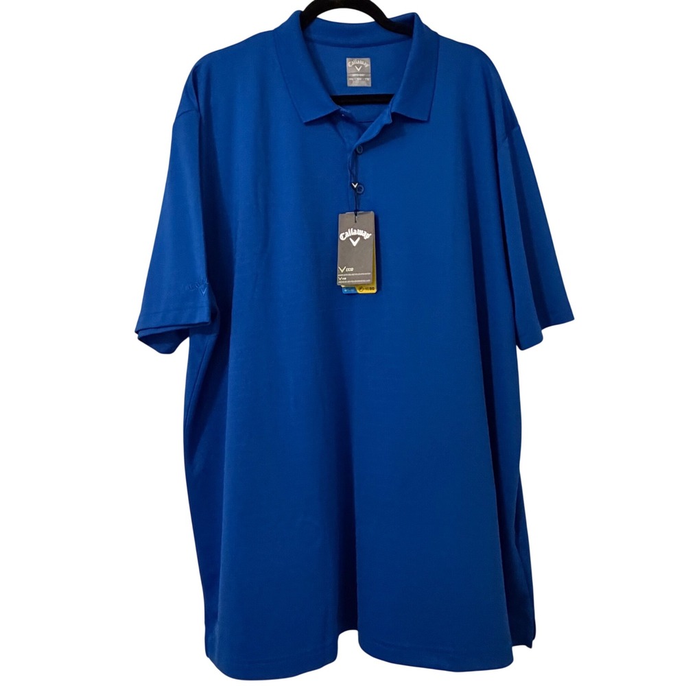 Callaway Mens Opti-Dri Golf Polo Shirt Magnetic Blue XXL CGM754SU UPF 50 Eco - Picture 2 of 8